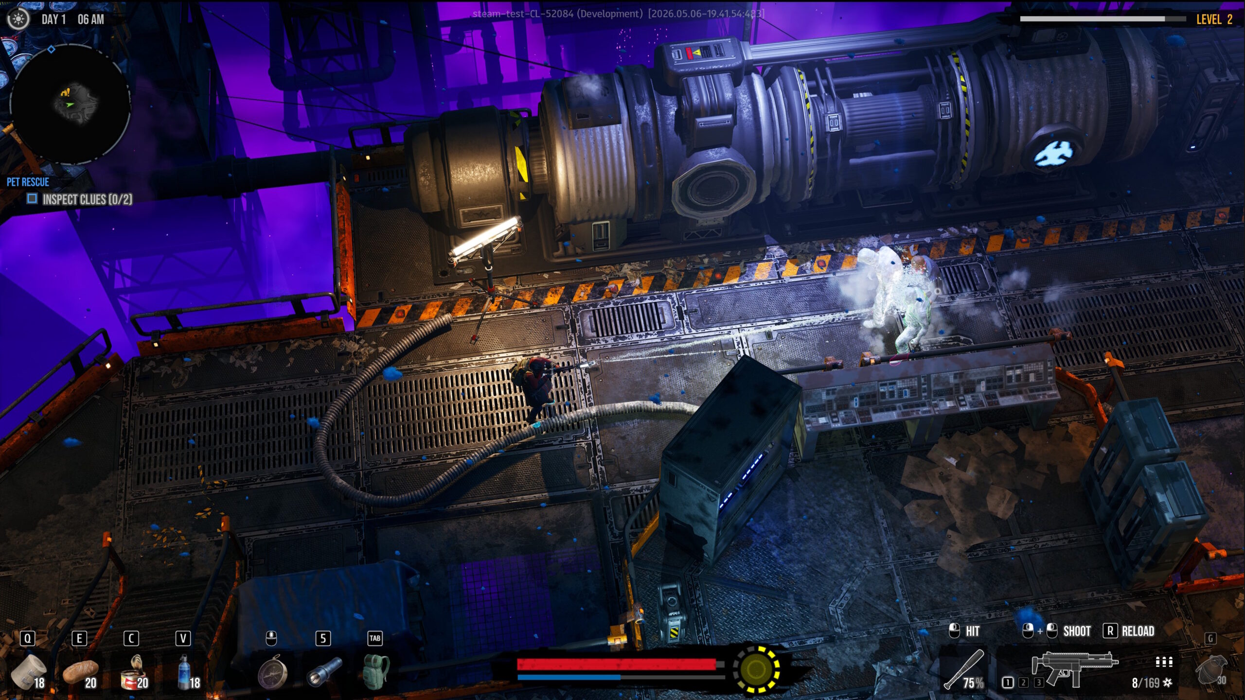 DDoD gameplay: an ice weapon modification in an industrial facility