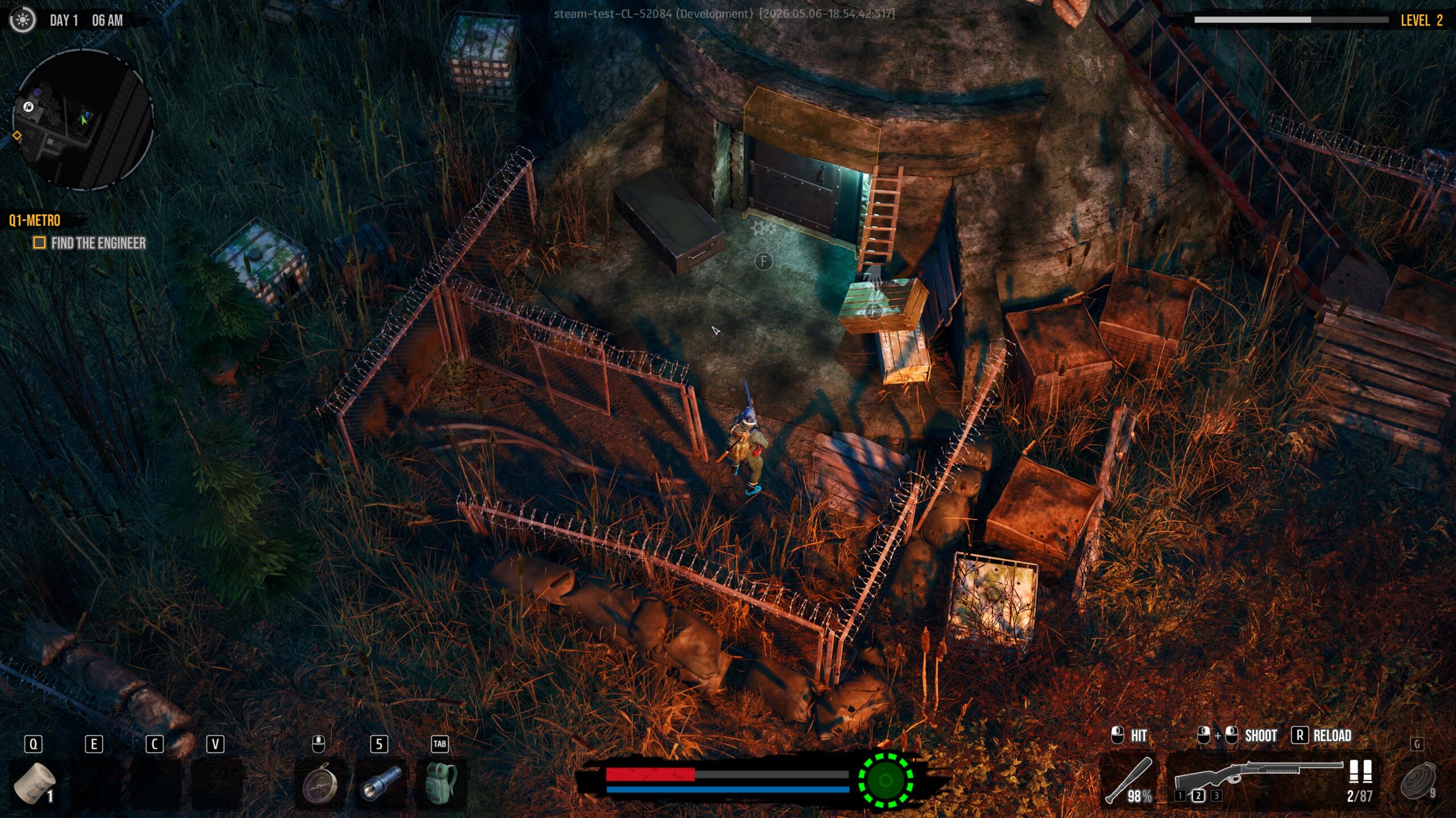 DDoD gameplay: the homebase entrance in the forest