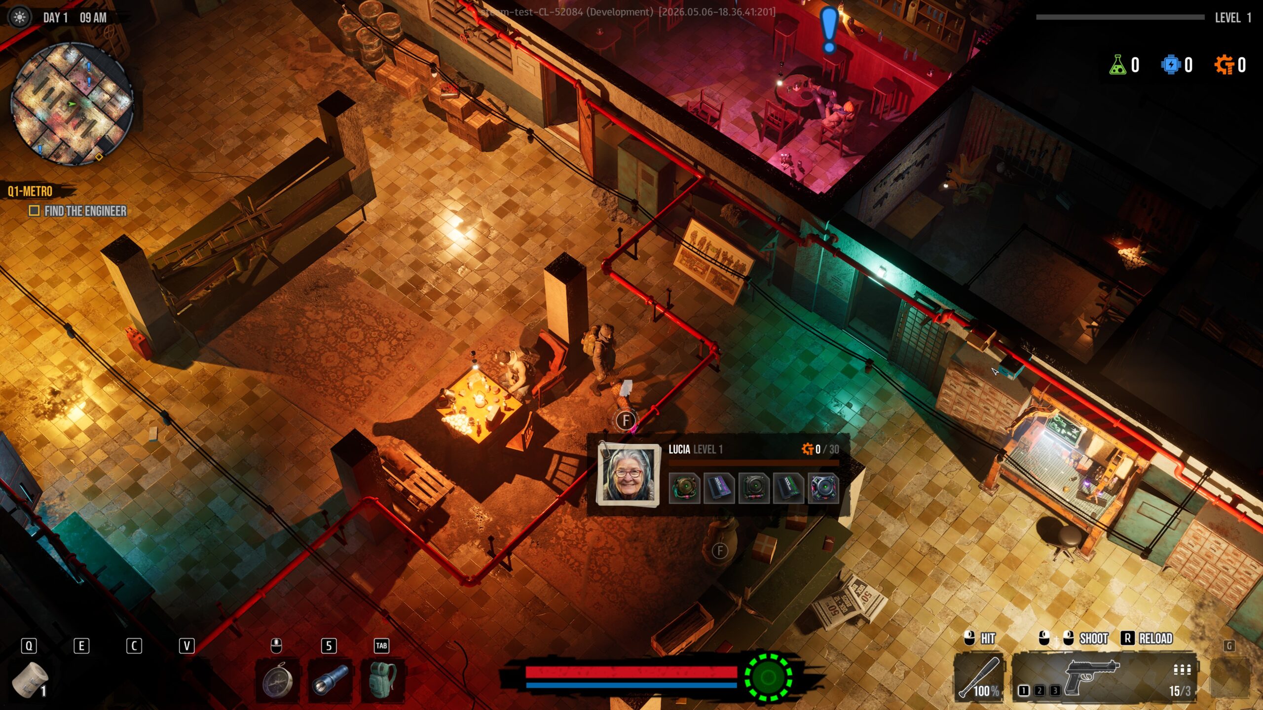 DDoD gameplay: trading with an NPC inside the homebase